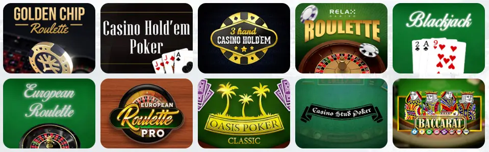 Juegos de mesa en BETONWIN CASINO