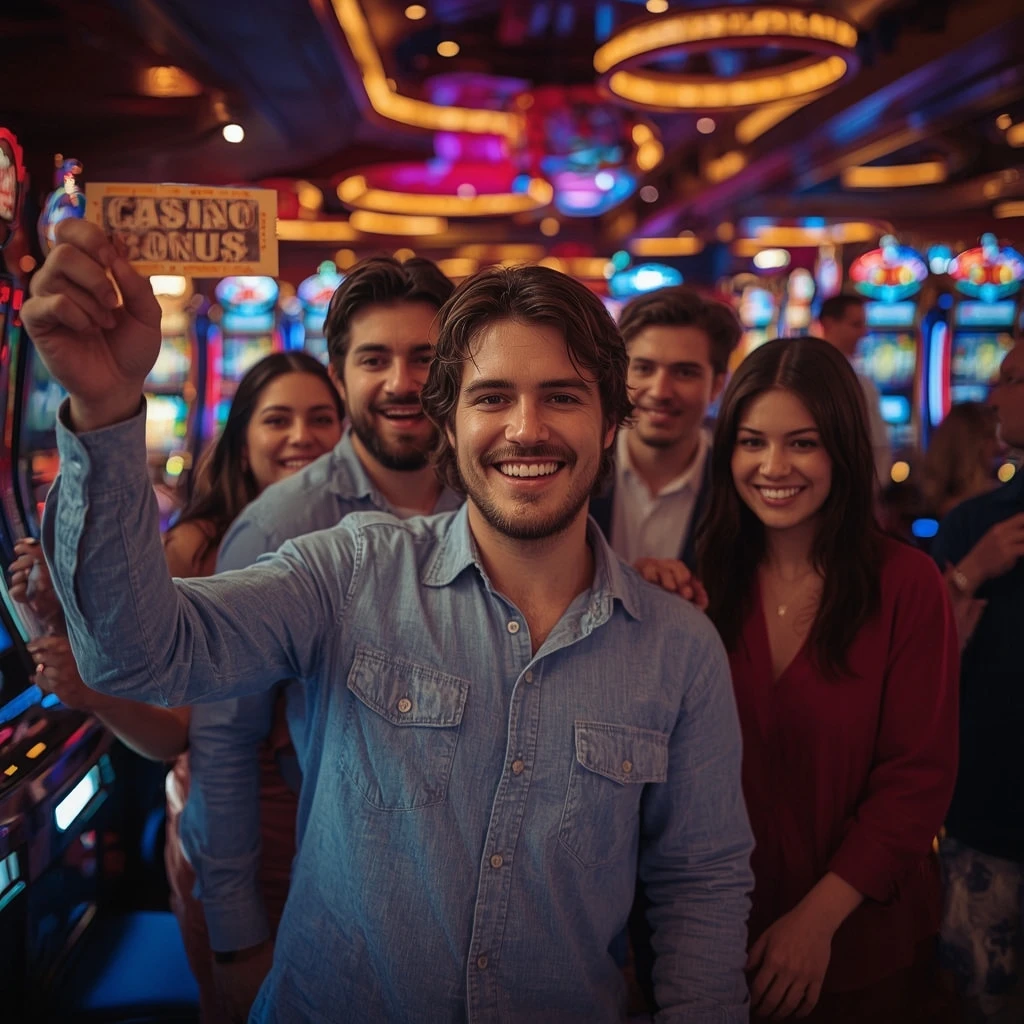 una persona con un bono de BETONWIN CASINO